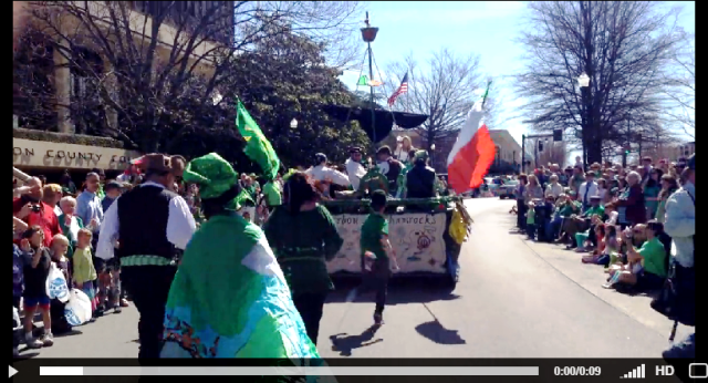 A Jeff's iPhone-eye view of walking in St. Patrick's Day Parade in Huntsville, AL, USA